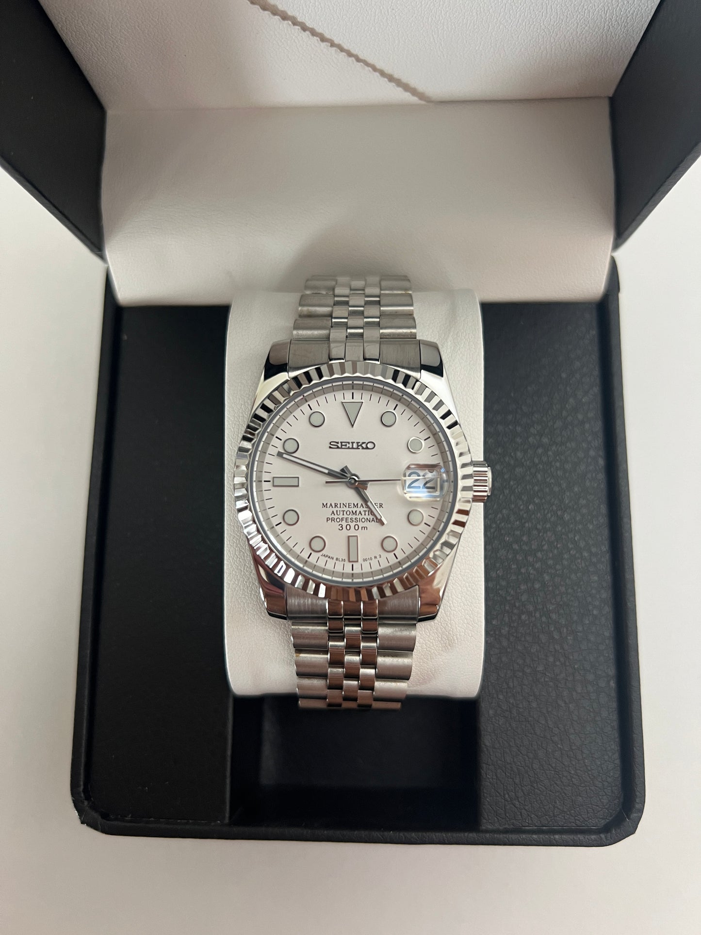 White Datejust Custom Seiko Mod 36MM