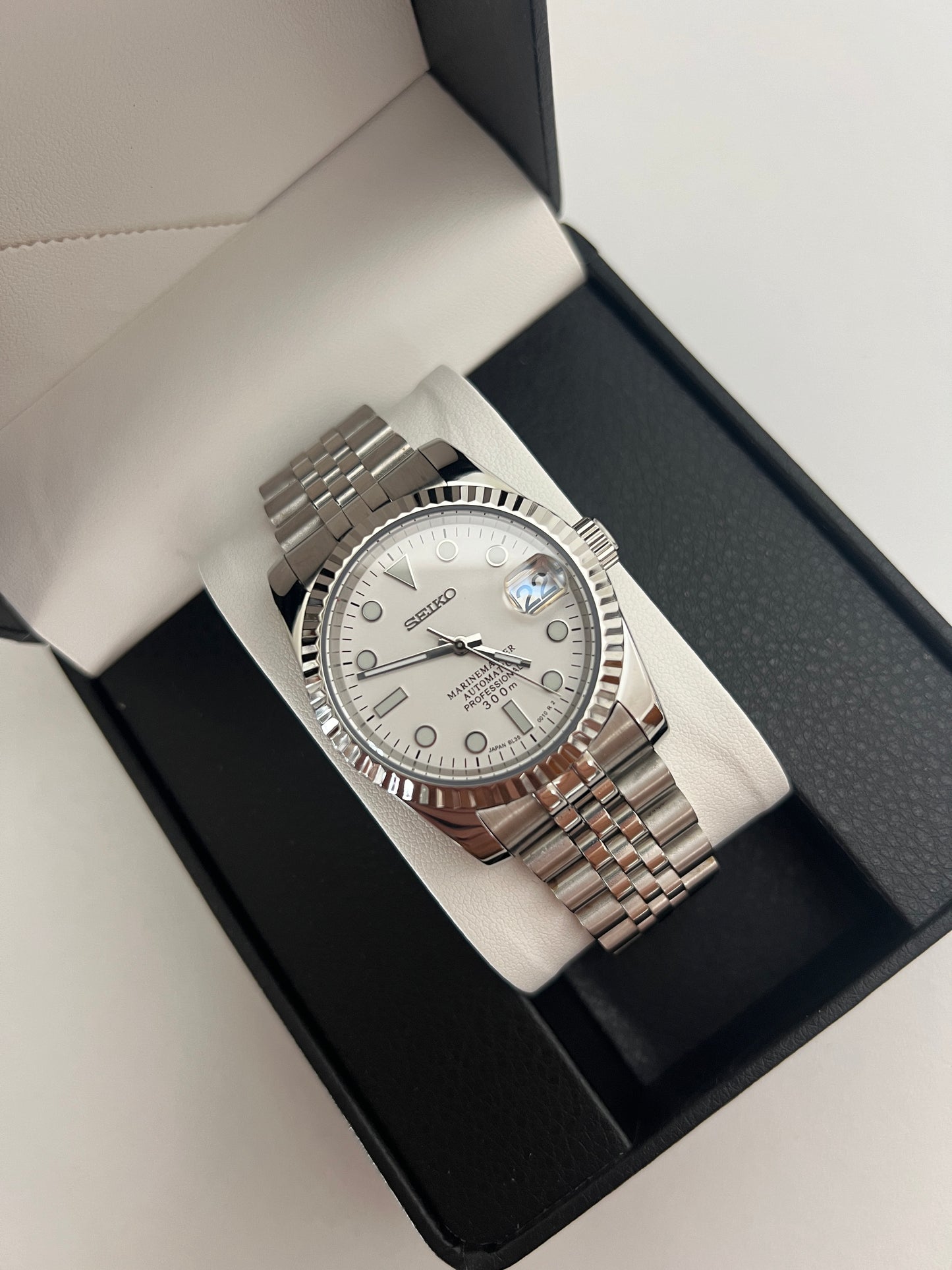 White Datejust Custom Seiko Mod 36MM