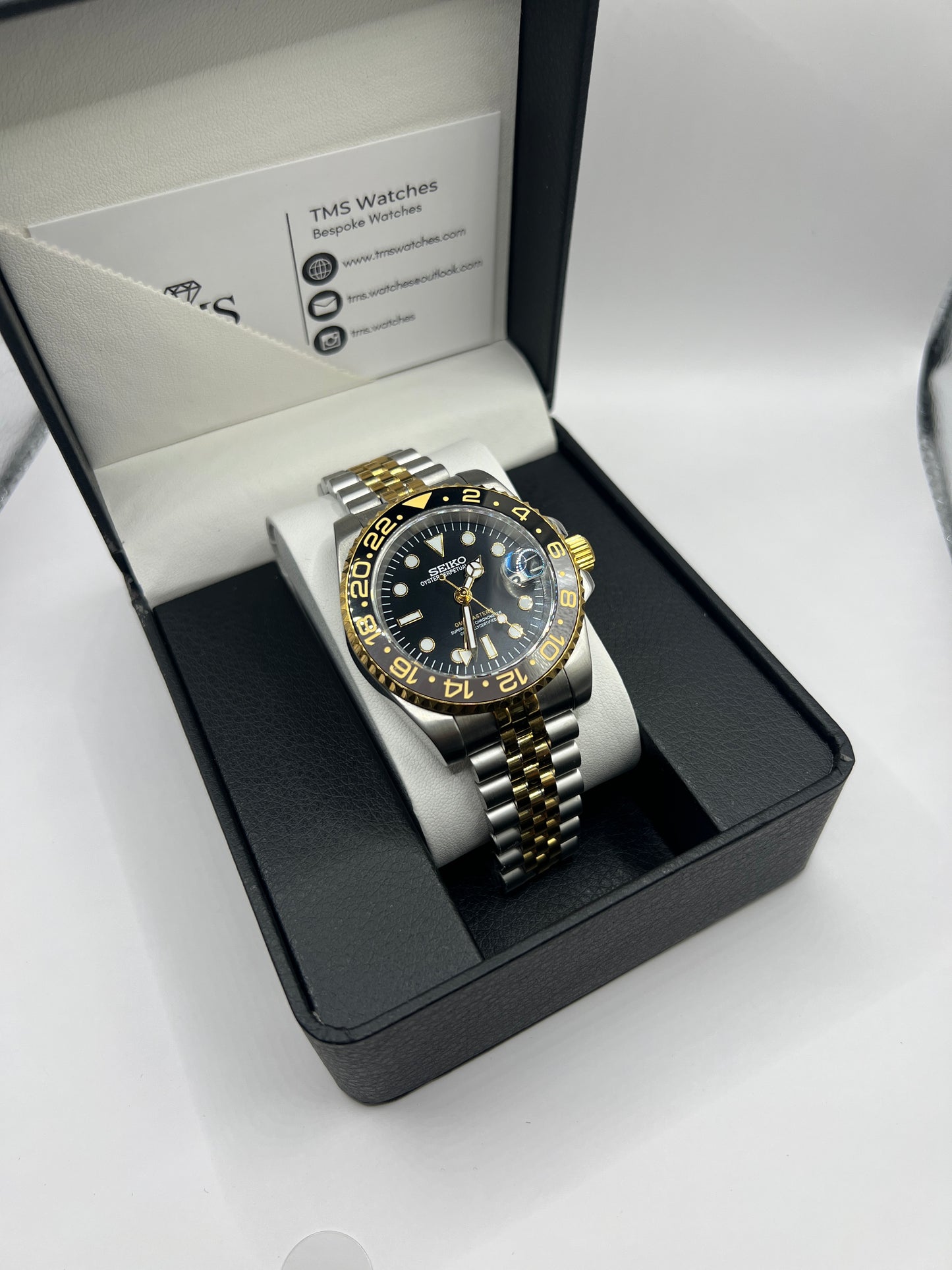 Black And Grey GMT Custom Seiko Mod